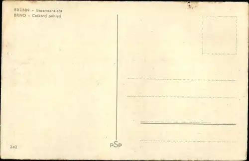 Ak Brno Brünn Südmähren, Gesamtansicht