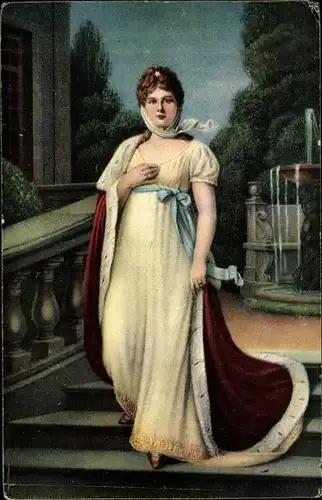Künstler Ak Lotzmann, Karl, Königin Luise von Mecklenburg Strelitz, Luise von Preußen, Standportrait