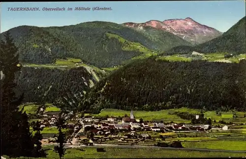 Ak Obervellach in Kärnten, Totalansicht, Mölltale