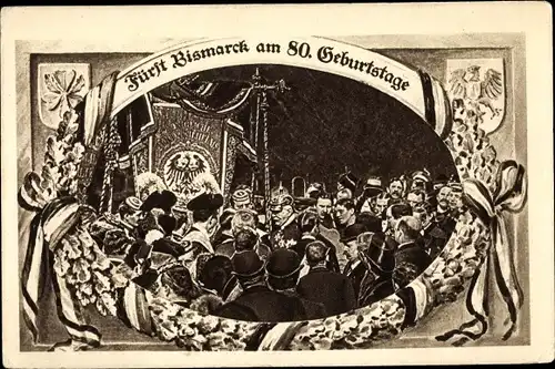 Ak Otto von Bismarck, Herzog zu Lauenburg, Bundeskanzler, 80. Geburtstag