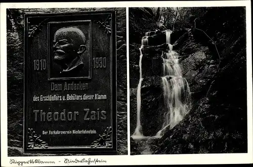 Ak Lahnstein im Rhein Lahn Kreis, Ruppertsklamm, Theodor Zais, Wasserfall