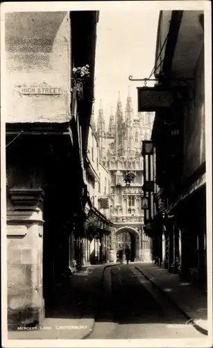 Ak Canterbury England, Mercery Lane, High Street