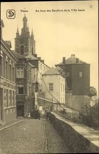 Ak Thuin Wallonien Hennegau, Au haut des Escaliers de la Ville haute