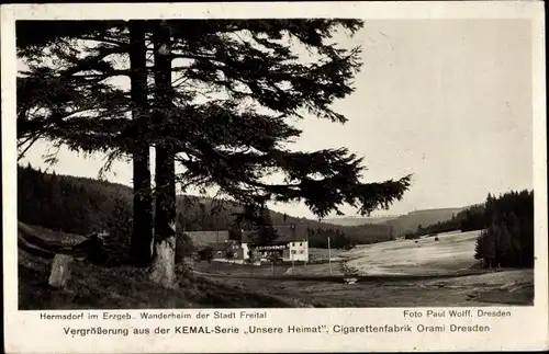 Ak Hermsdorf im Erzgebirge, Wanderheim der Stadt Freital 