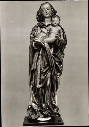 Ak Brno Brünn Südmähren, Madonna aus dem 15. Jh., Statue, Landesgalerie