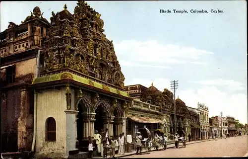 Ak Colombo Ceylon Sri Lanka, Hindu Temple 