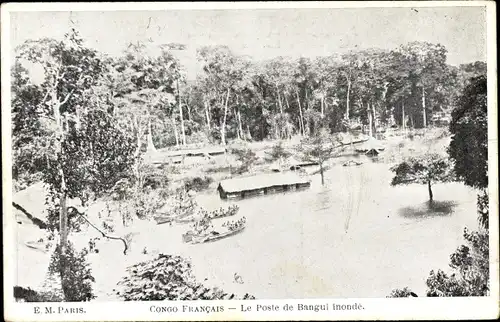 Ak Rep. Kongo Franz. Kongo, Le Poste de Bangui inondé