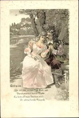 Präge Litho Allein, Trompeter von Säckingen, Liebespaar