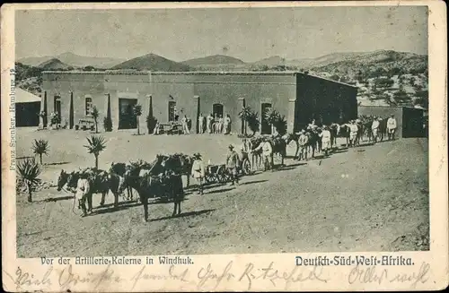 Ak Windhuk Deutsch Südwestafrika Namibia, Artilleriekaserne