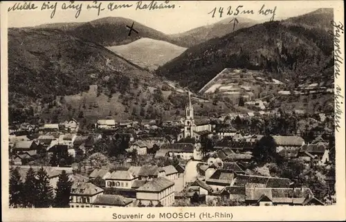 Ak Moosch Elsass Haut Rhin, Vue générale