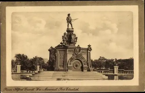 Präge Passepartout Ak Port Elizabeth Südafrika, Prince Alfred Guards' War Memorial