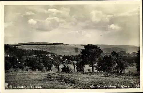 Ak St. Andreasberg Braunlage im Harz, Ortsansicht 