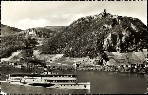 Ak Königswinter am Rhein, Blick zum Drahenfels