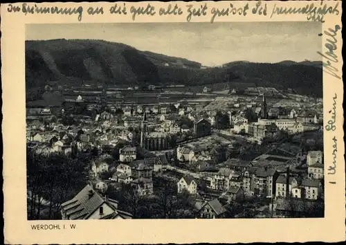 Ak Werdohl im Märkischen Sauerlandkreis, Panorama vom Ort