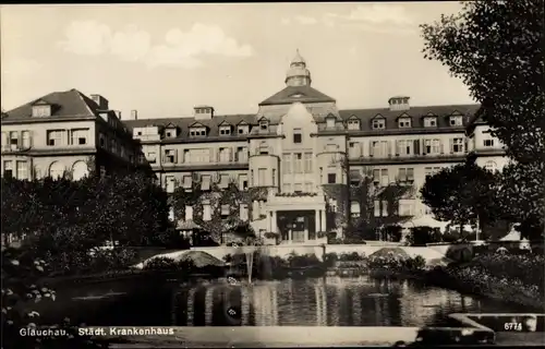 Ak Glauchau in Sachsen, Städtisches Krankenhaus