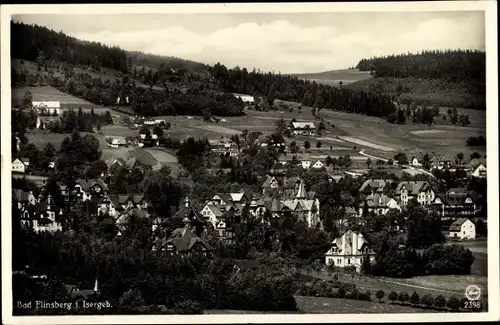 Ak Świeradów Zdrój Bad Flinsberg Schlesien, Panorama vom Ort