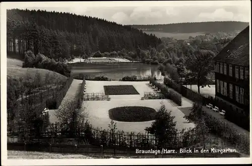 Ak Braunlage im Oberharz, Blick in den Kurgarten 