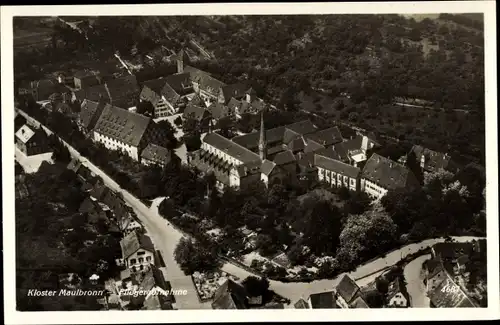 Ak Maulbronn im Enzkreis Baden Württemberg, Kloster, Fliegeraufnahme