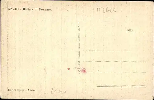 Ak Anzio Lazio Italien, Riviera di Ponente