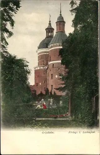 Ak Mariefred Schweden, Schloss Gripsholm, Parkansicht