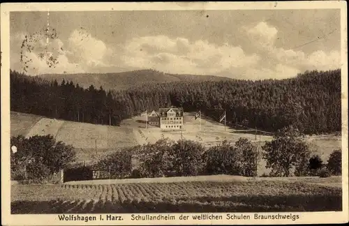 Ak Wolfshagen Langelsheim am Harz, Schullandheim der weltlichen Schulen Braunschweigs 