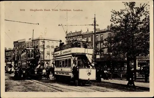 Ak London City, Shepherds Bush Tram Terminus