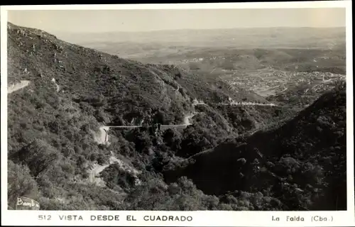 Ak La Falda Córdoba Argentinien, vista desde el Cuadrado