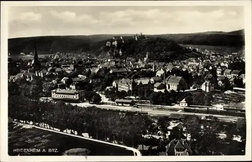 Ak Heidenheim an der Brenz Baden Württemberg, Gesamtansicht, Bahnhof