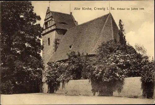 Ak Coswig in Sachsen, Alte Kirche