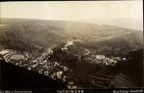 Ak Schwarzburg im Schwarzatal Thüringen, Panoramaansicht, NPG