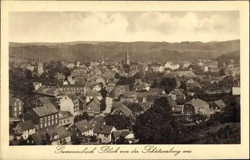 Ak Gummersbach im Oberbergischen Kreis, Blick von der Schützenburg aus