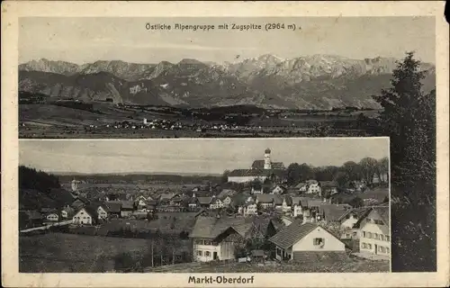 Ak Marktoberdorf im Ostallgäu, Östliche Alpengruppe mit Zugspitze