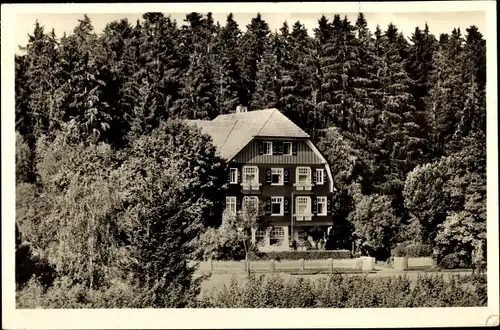 Ak Königsfeld im Schwarzwald Baar Kreis, Sanatorium Westend, Außenansicht, Dr. med. H. Schall, Wald