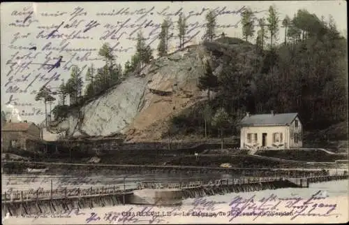 Ak Charleville Mézières Ardennes, Le barrage de la Meuse du Waridon