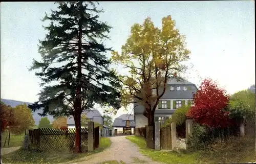 Ak Rehefeld Zaunhaus Altenberg im Erzgebirge, Erholungsheim Jägerhof, Eingang, Nenke u. Ostermaier