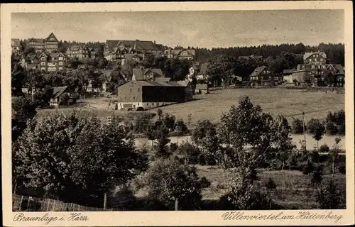 Ak Braunlage im Oberharz, Villenviertel am Hüttenberg