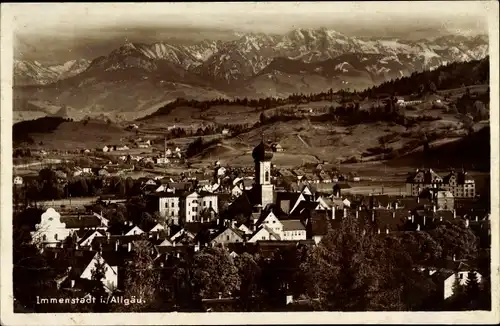 Ak Immenstadt im Allgäu Schwaben, Panorama vom Ort