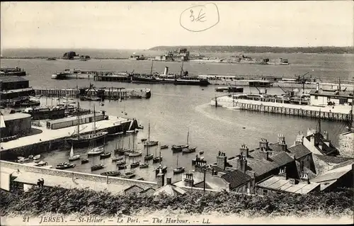 Ak Saint Helier Jersey Kanalinseln, Le Port, Harbour