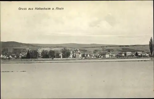 Ak Hattenheim Eltville am Rhein Hessen, Ortsansicht 