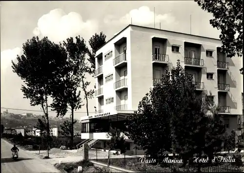 Ak Marina Vasto Abruzzo Italien, Hotel d'Italia, Prop. Angelo Cardano