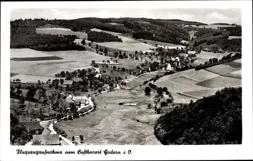 Ak Gadern Wald Michelbach im Odenwald Hessen, Gesamtansicht vom Ort, Fliegeraufnahme, Felder