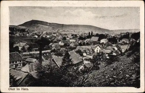 Ak Oker Goslar am Harz, Blick über die Dächer der Stadt