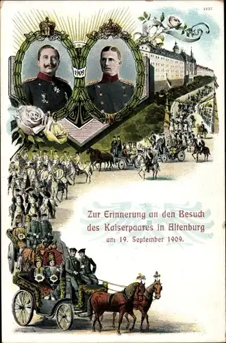Ak Altenburg in Thüringen, Kaiser Wilhelm II., Besuch am 19 September 1909