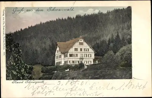 Ak Schweigmatt Raitbach Schopfheim in Baden Württemberg, Hotel, Waldlandschaft