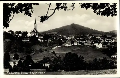 Ak Waldkirchen am Goldenen Steig Niederbayern, Panorama vom Ort