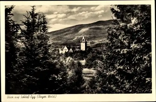 Ak Bernried Niederbayern, Blick auf Schloss Egg