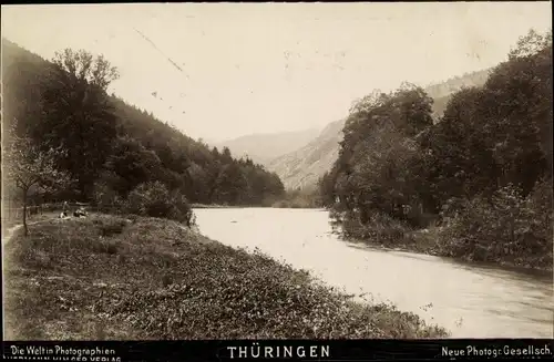 Ak Schwarzburg in Thüringen, Wasserpartie, Schwarzatal