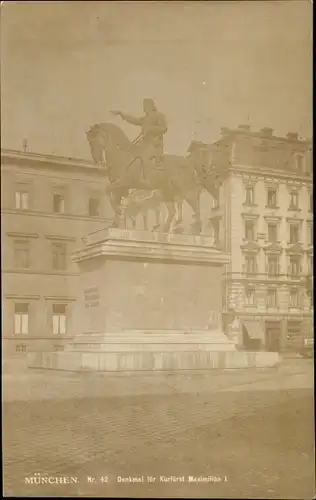 Ak München Bayern, Maximilian I. Denkmal