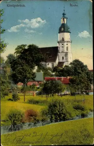 Ak Königsbrück in der Oberlausitz, Kirche
