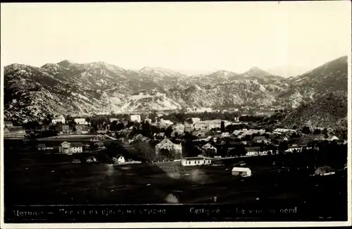 Foto Ak Cetinje Montenegro, Le vue du nord